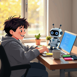 AI 와코딩하는 개발자